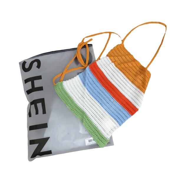 SHEIN Rainbow Crochet Halter Top - Picture 4 of 7